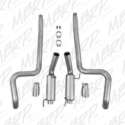 MBRP 05-09 Ford Mustang GT 4.6L Dual Split Rear Race Version AL/ 3in Cat Back Exhaust System.
