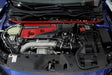 Perrin Honda Civic Type R / Si Front Strut Brace - Glossy Red w/ Black Feet.