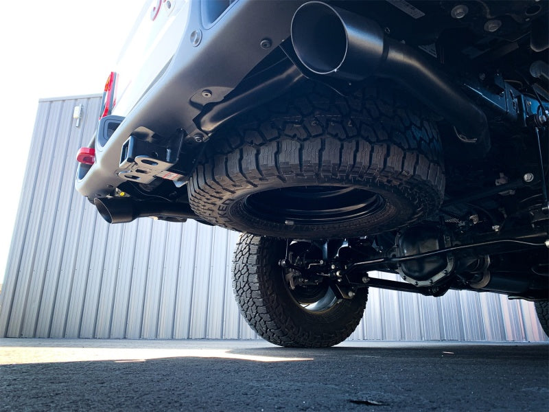 MBRP 2020 Jeep Gladiator 3.6L 2.5in Dual Rear Exit Cat Back Exhaust Black Coated.