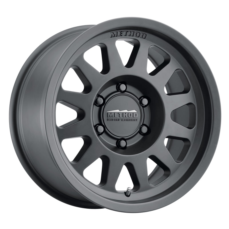 Method MR704 17x8.5 0mm Offset 6x5.5 106.25mm CB Matte Black Wheel.