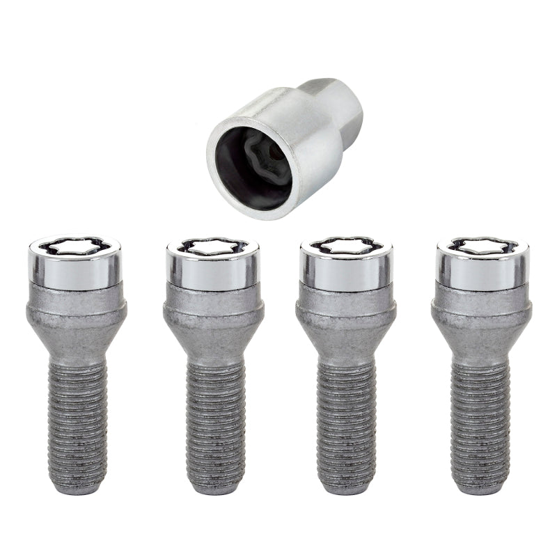 McGard Wheel Lock Bolt Set - 4pk. (Cone Seat) M14X1.5 / 19mm Hex / 31.0mm Shank Length - Chrome.