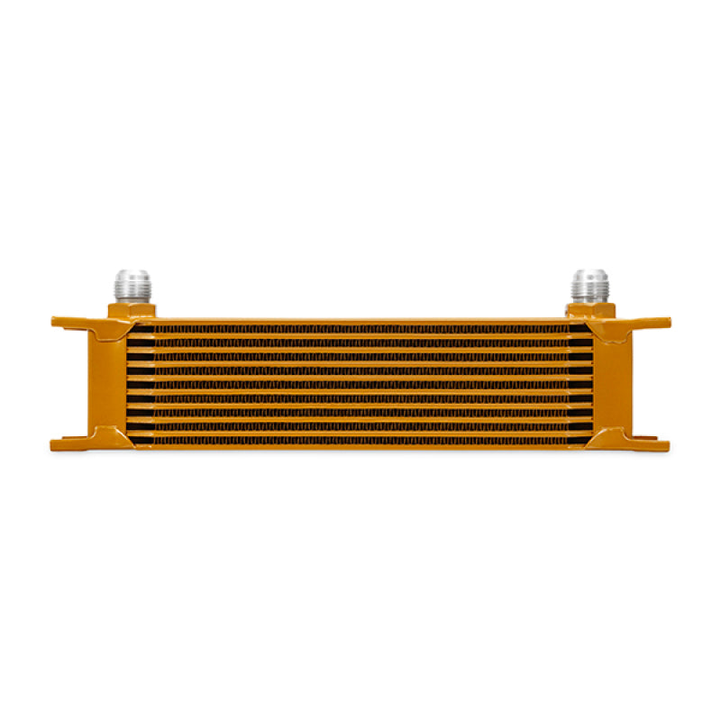 Mishimoto Universal 10 Row Oil Cooler - Gold.
