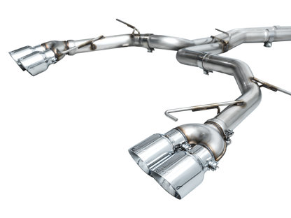 AWE Tuning Touring Catback Exhaust - Diamond Black Tips | 3020-42101