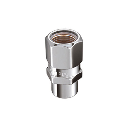 McGard Hex Lug Nut (Drag Racing Short Shank) 1/2-20 / 13/16 Hex / 1.6in. Length (4-Pack) - Chrome.