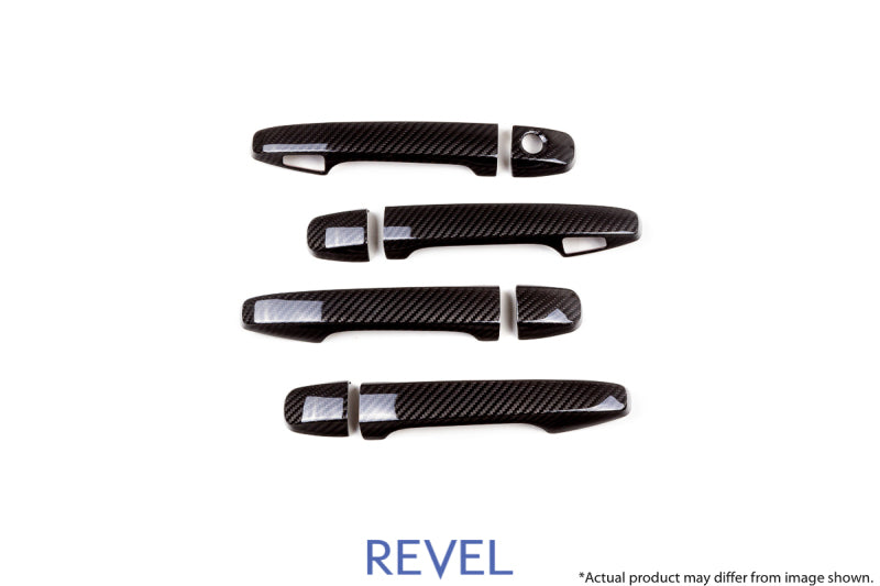 Revel GT Dry Carbon Door Handle Covers (FL/FR/RL/RR) 15-18 Subaru WRX/STI - 8 Pieces.
