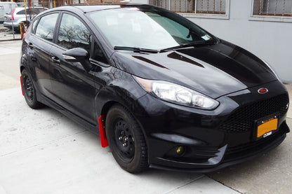 Rally Armor 13+ Ford Fiesta ST Black Mud Flap w/ Red Logo.