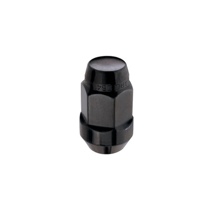 McGard Hex Lug Nut (Cone Seat Bulge Style) M14X1.5 / 22mm Hex / 1.945in. Length (4-Pack) - Black.