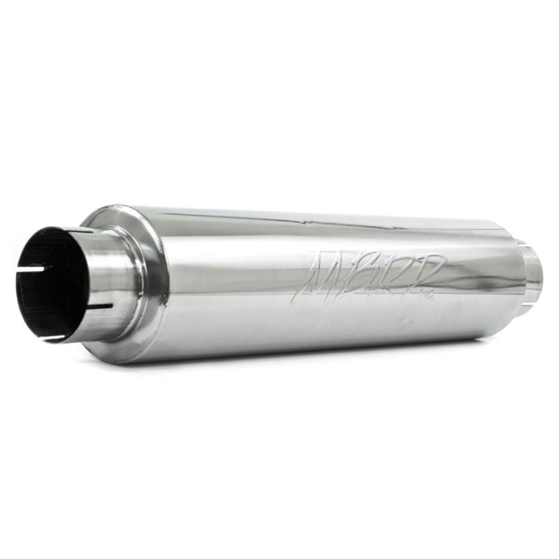 MBRP Universal Quiet Tone Muffler 4in Inlet/Outlet 24in Body 6in Dia 30in Overall T304.