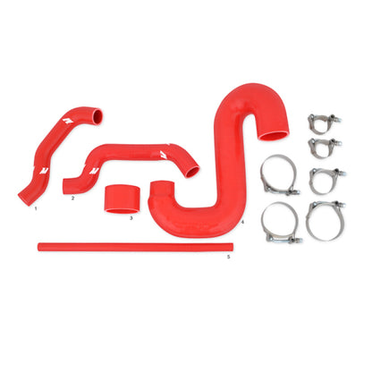 Mishimoto Subaru 02-07 WRX/04-07 STi Top-Mount Intercooler Kit - Powder Coated Black & Red Hoses.