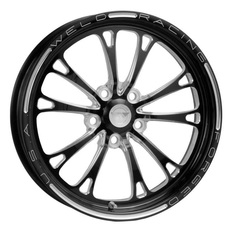 Weld V-Series 1-Piece 17x4.5 / 5x4.5 BP / 2.25in. BS Black Wheel - Non-Beadlock.