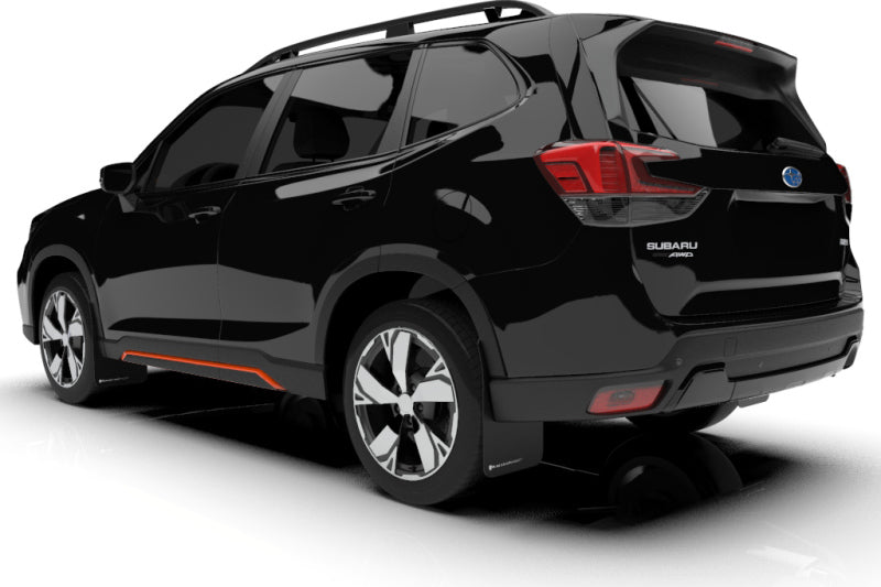 Rally Armor 2019 Subaru Forester UR Black Mud Flap w/ White Logo.