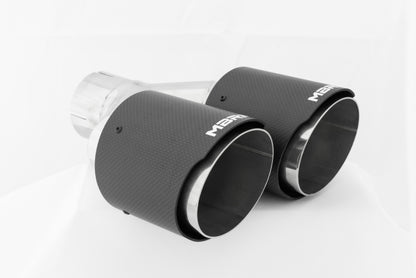 MBRP Universal Carbon Fiber Dual Tip 4in OD/2.5in Inlet.