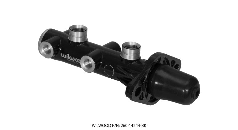 Wilwood Tandem Remote Master Cylinder - 1 1/8in Bore Black.