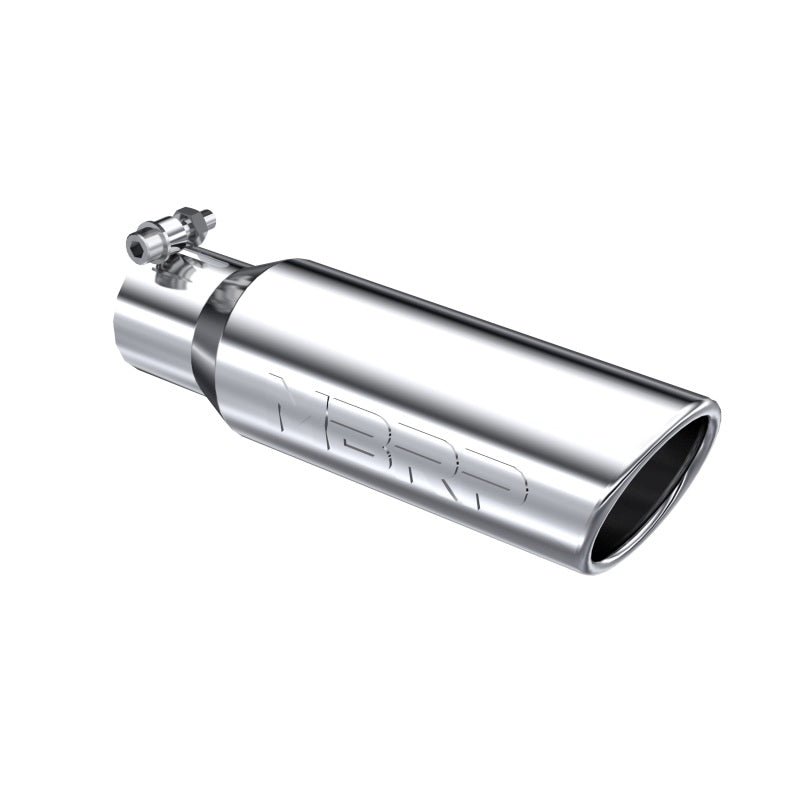 MBRP Universal Tip 3in O.D. Angled Rolled End 2 inlet 10 length.