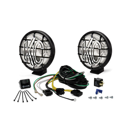 KC HiLiTES Apollo Pro 6in. Halogen Light 100w Spot Beam (Pair Pack System) - Black.