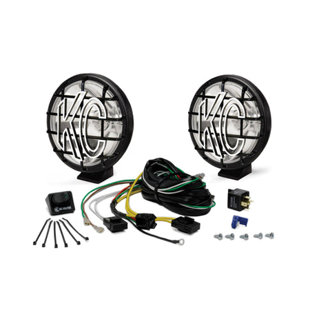 KC HiLiTES Apollo Pro 6in. Halogen Light 100w Spot Beam (Pair Pack System) - Black.