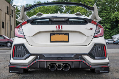 Rally Armor 17-18 Honda Civic Type R (Type R Only) UR Black Mud Flap w/ Dark Grey Logo.