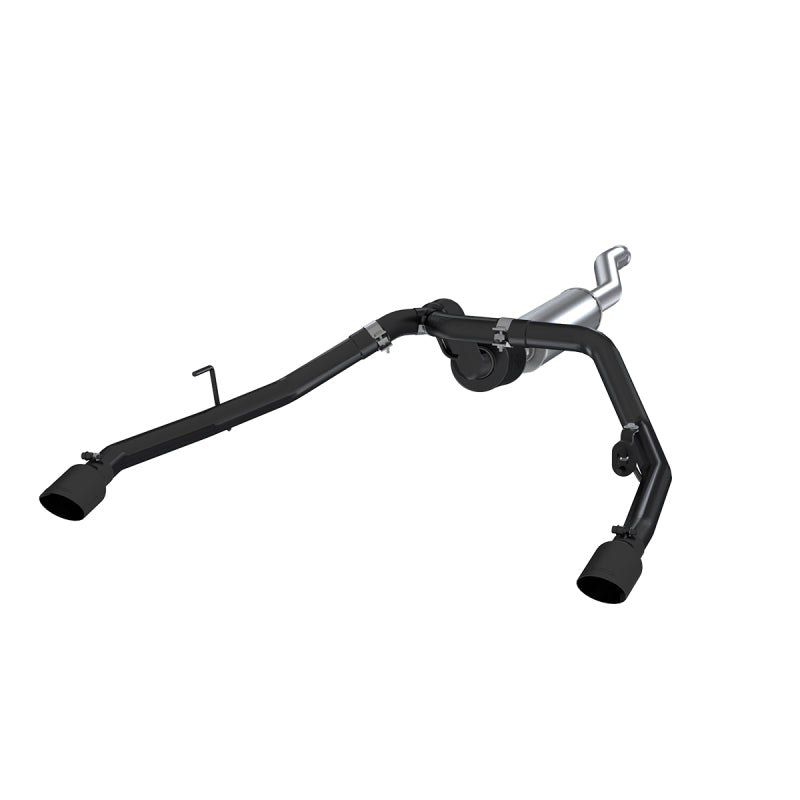 MBRP 2020 Jeep Gladiator 3.6L 2.5in Dual Rear Exit Cat Back Exhaust Black Coated.