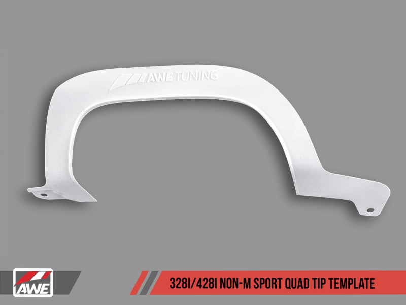 AWE Tuning BMW F3X 328i/428i Non-M Sport Quad Tip Marking Template.