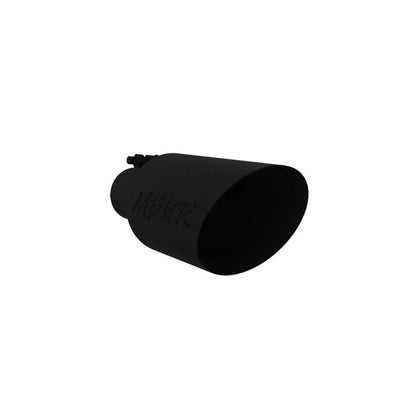 MBRP Universal Dual Wall Angle Rolled End Tip 4-1/2in OD / 2-1/2in Inlet / 11in Length - Black.