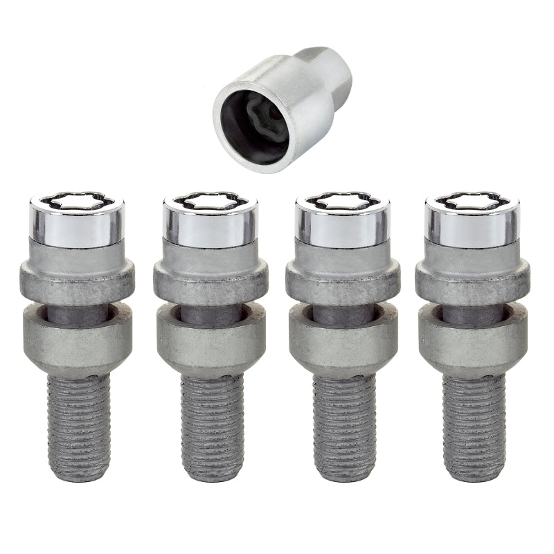 McGard Wheel Lock Bolt Set - 4pk. (Radius Seat) M14X1.5 / 17mm Hex / 28.2mm Shank Length - Chrome.