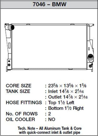 CSF 2011+ BMW 1 Series M / 07-11 BMW 335i / 2009+ BMW Z4 sDrive30i/Z4 sDrive35i (A/T Only) Radiator.