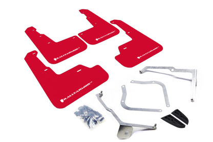 Rally Armor 15+ Subaru WRX & STi Sedan Only UR Red Mud Flap w/ White Logo.