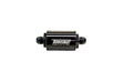 Turbosmart FPR Billet Inline Fuel Filter 1.75in OD 3.825in Length AN-6 Male Inlet - Black.