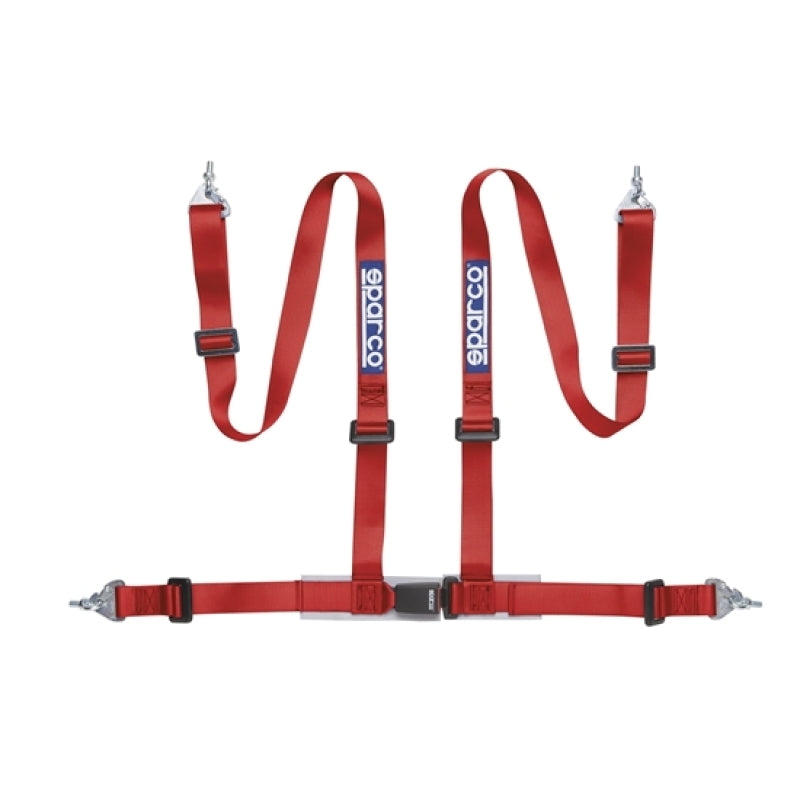 Sparco Belt 2 Inch Red 4Pt Snap-In.