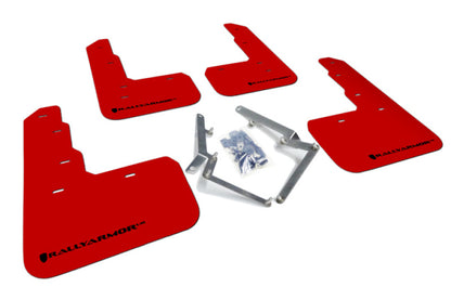 Rally Armor 17-18 Honda Civic Type R (Type R Only) UR Red Mud Flap w/ Black Logo.