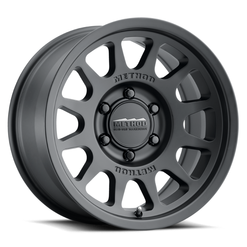 Method MR703 17x7.5 +50mm Offset 6x130 84.1mm CB Matte Black Wheel.
