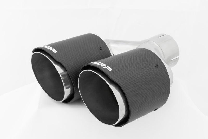 MBRP Universal Carbon Fiber Dual Tip 4in OD/2.5in Inlet.