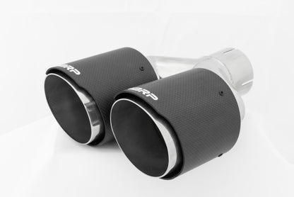 MBRP Universal Carbon Fiber Dual Tip 4in OD/2.5in Inlet.