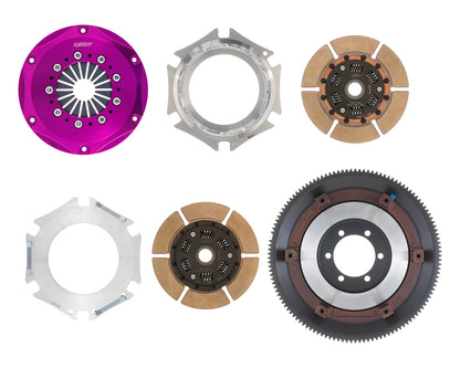Exedy 1986-1989 Mazda RX-7 R2 Hyper Twin Cerametallic Clutch Sprung Center Disc Push Type Cove.