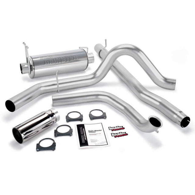 Banks Power 00-03 Ford 7.3L / Excursion Monster Exhaust System - SS Single Exhaust w/ Chrome Tip.