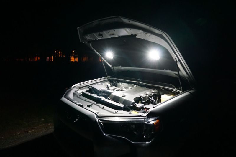 KC HiLiTES Cyclone 2in. LED Universal Under Hood Lighting Kit (Incl. 2 Cyclone Lights/Switch/Wiring).