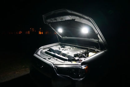 KC HiLiTES Cyclone 2in. LED Universal Under Hood Lighting Kit (Incl. 2 Cyclone Lights/Switch/Wiring).