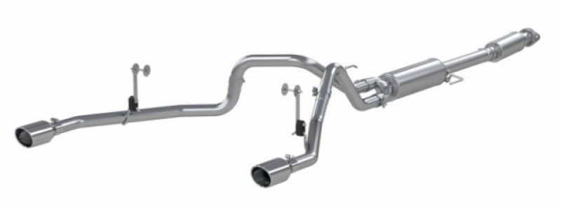 MBRP 2021+ F-150 2.7L/ 3.5L Ecoboost, 5.0L 3in Cat Back 2.5in Dual Split Rear - Aluminized Steel.
