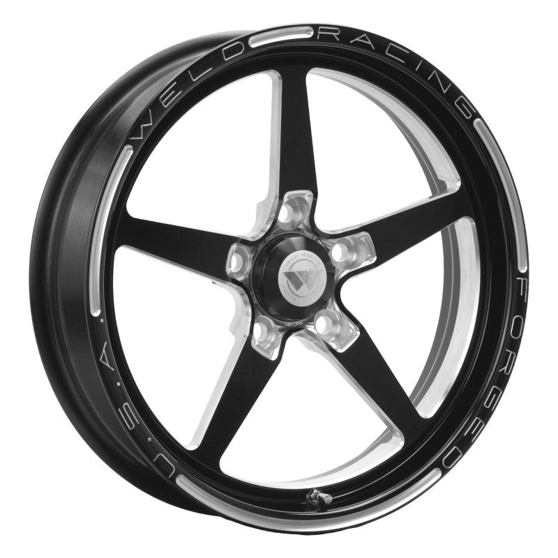 Weld Alumastar 1-Piece 17x4.5 / 5x4.75 BP / 2.25in. BS Black Wheel - Non-Beadlock.