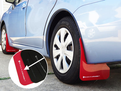 Rally Armor 12-16 Subaru Impreza 5dr Hatch/4dr Sedan UR Red Mud Flap w/ White Logo.