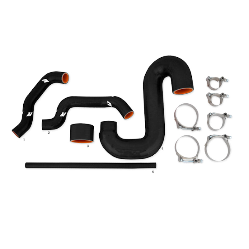 Mishimoto Subaru 02-07 WRX/04-07 STi Top-Mount Intercooler Kit - Powder Coated Silver & Black Hoses.