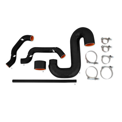 Mishimoto Subaru 02-07 WRX/04-07 STi Top-Mount Intercooler Kit - Powder Coated Silver & Black Hoses.