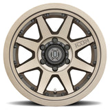 ICON Rebound Pro 17x8.5 6x5.5 0mm Offset 4.75in BS 106.1mm Bore Bronze Wheel.