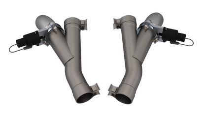 QTP 2018+ Jeep Grand Cherokee Trackhawk 2.75in 304SS Aggressor Cutout Dual Mid Pipes.