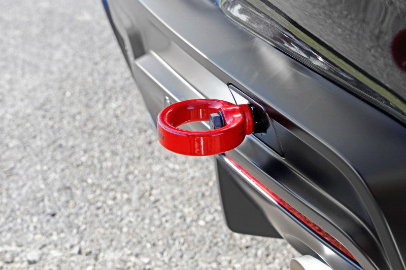 Perrin 2020 Toyota Supra Tow Hook Kit (Rear) - Red.