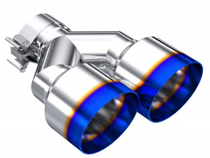 MBRP Burnt End Tip 2.5 ID Dual 4 OD Out 9.5 length Single wall 304 Stainless Steel Driver Side.