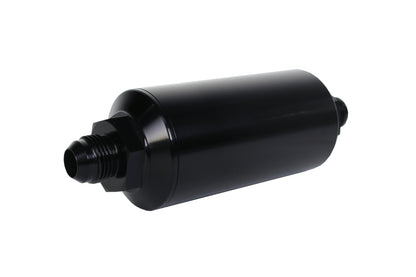 Aeromotive In-Line Filter - AN-08 size Male - 10 Micron Microglass Element - Bright-Dip Black.