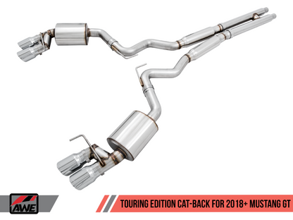 AWE Tuning Touring Catback Exhaust - Diamond Black Tips | 3015-43106