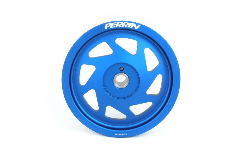 Perrin 18-22 Subaru Crosstrek / 19-22 Ascent Lightweight Crank Pulley (FA/FB Eng w/Small Hub) - Blue.