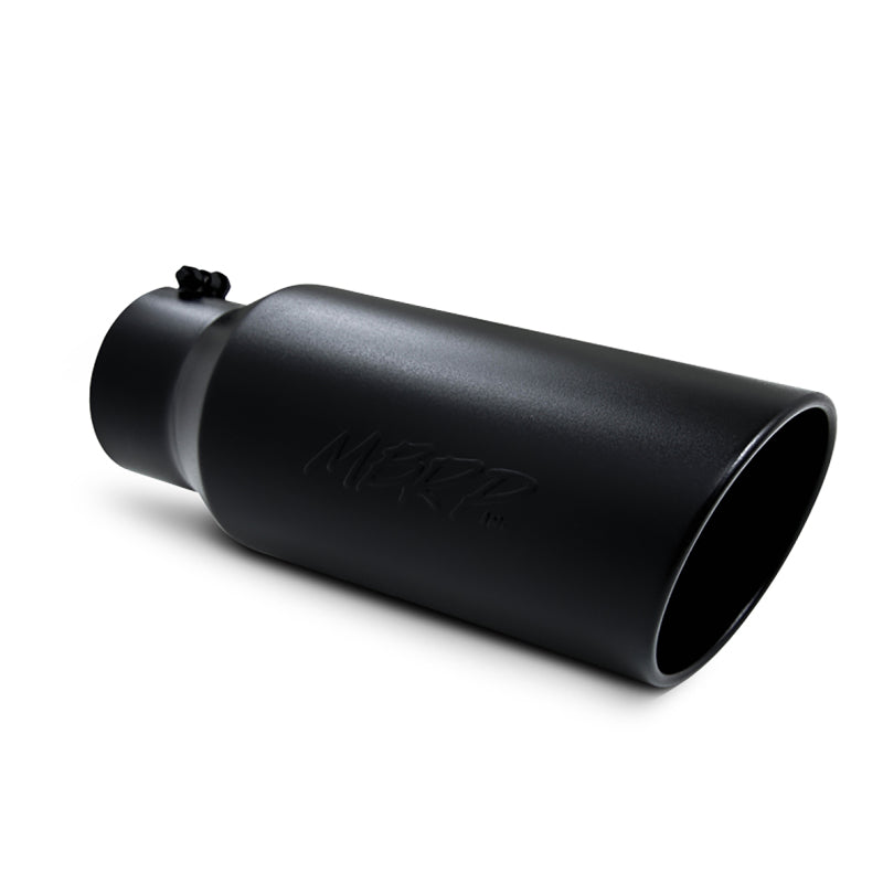 MBRP Universal Tip 7in O.D. Rolled End 5in inlet 18in length Black.